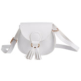 Lurrose Kids Girls Crossbody Purse Bag with Tassel PU Mini Shoulder Bag Crossbody Bag Princess Handbags Gifts